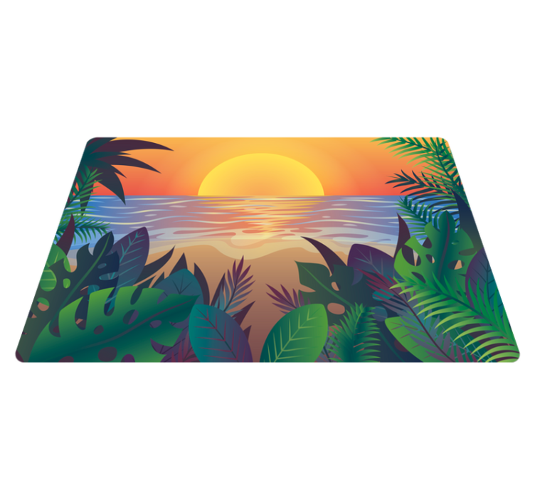 Retro sol strand natur vinylteppe - Tenstickers
