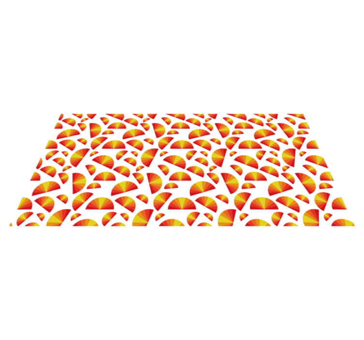 Vintage solnedgang mønster vintage vinyl teppe - Tenstickers