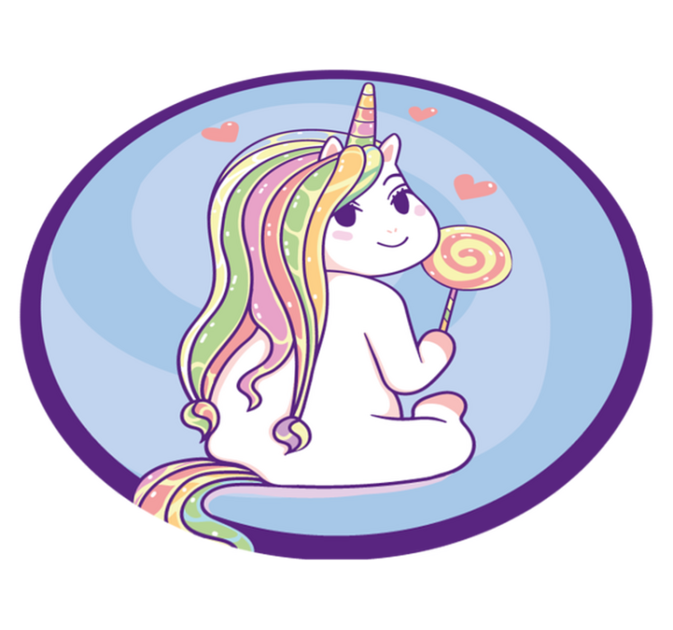 Anime unicorn animal vinylteppe - Tenstickers