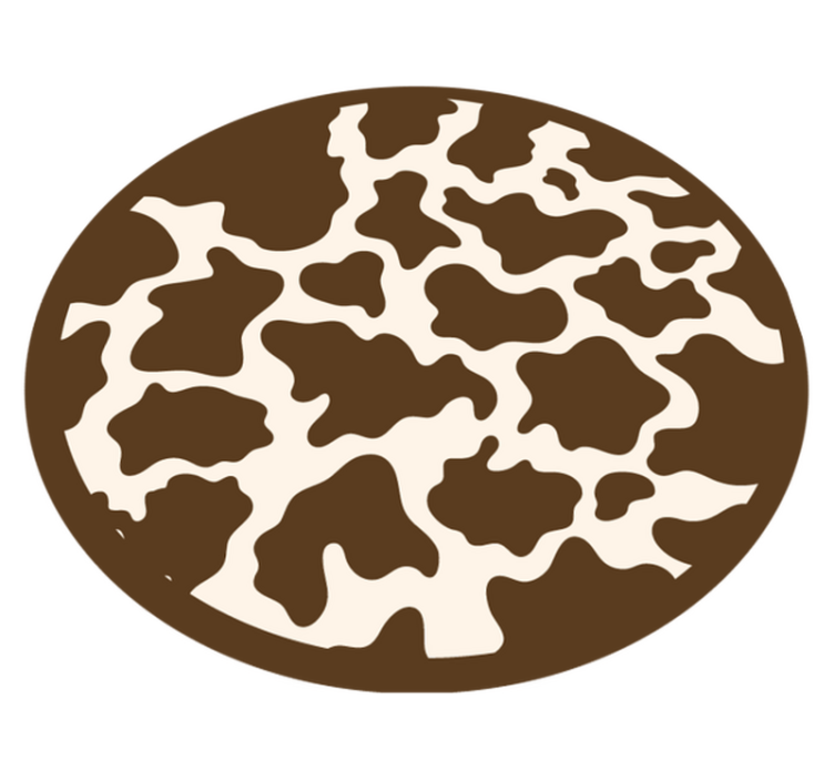 Brun ku dyretrykk vinylteppe - Tenstickers