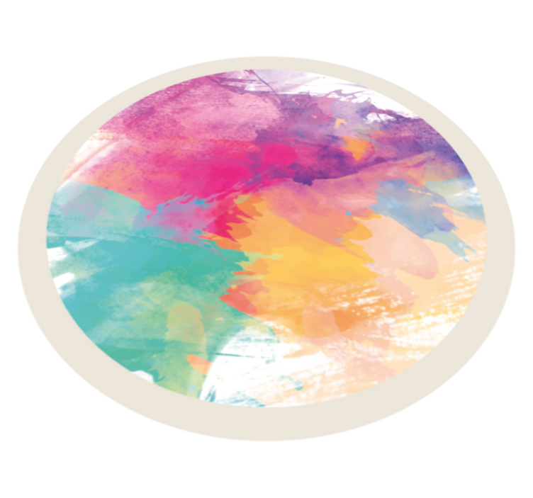 Abstrakt fargerikt design moderne teppe - Tenstickers