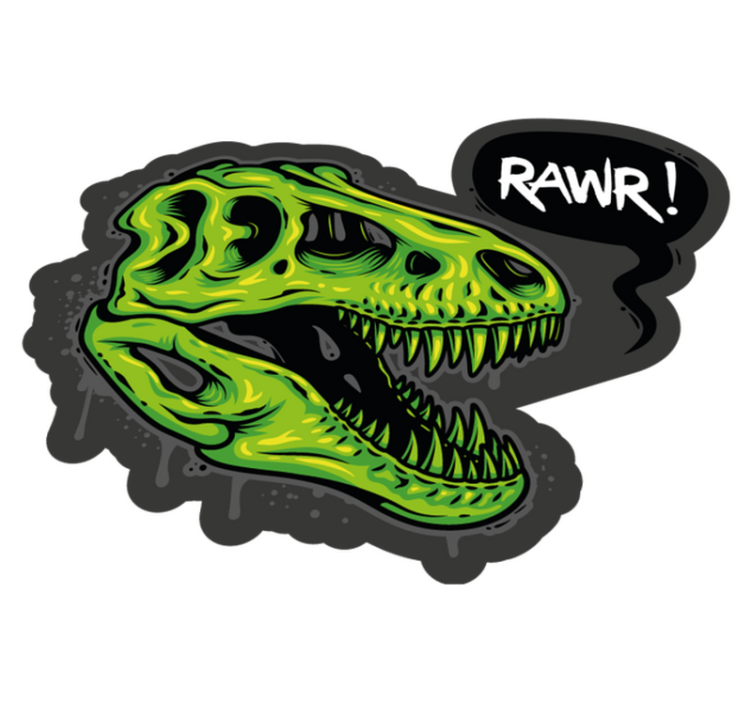 Dinosaur, hode, illustrasjon, med, text - Tenstickers