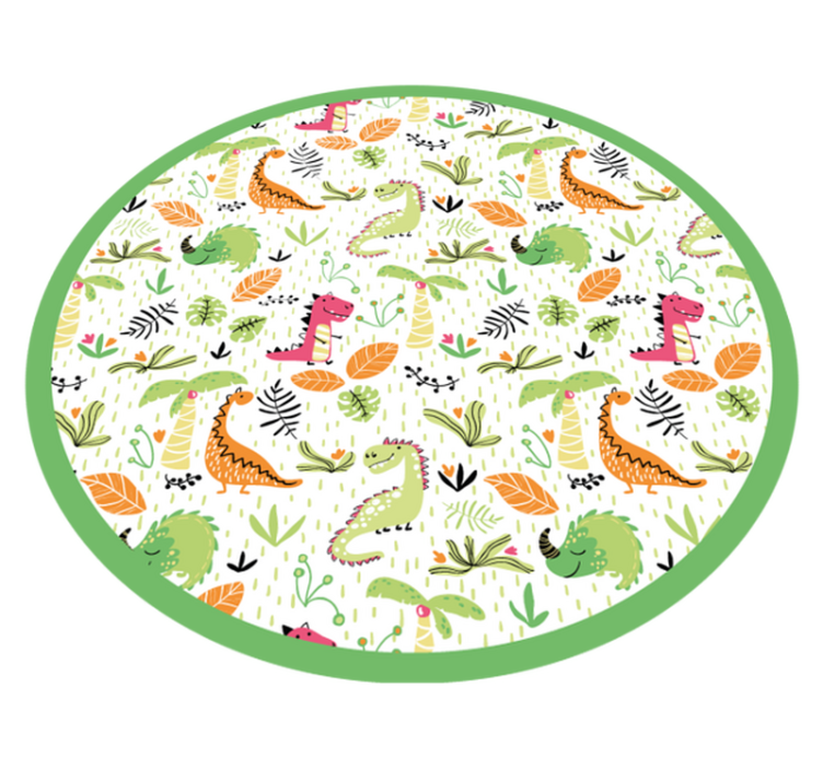 Safari eventyr sirkel Vinyl teppe flere barn - Tenstickers