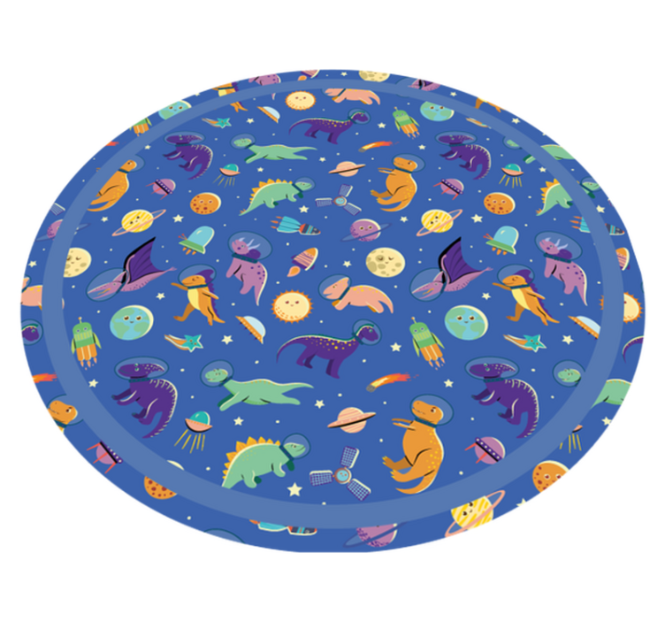 Plass dinosaur runde vinyl teppe spedbarn - Tenstickers