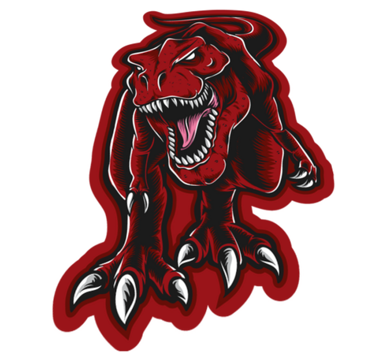 Skremmende t-rex ansiktsdyrteppe - Tenstickers