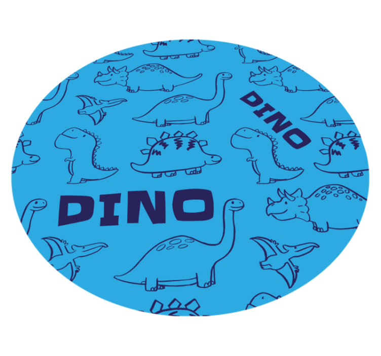 Søt dinosaur mønster vinylteppe - Tenstickers