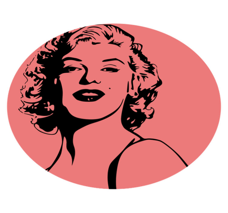 Marilyn monroe portrett vinylteppe - Tenstickers
