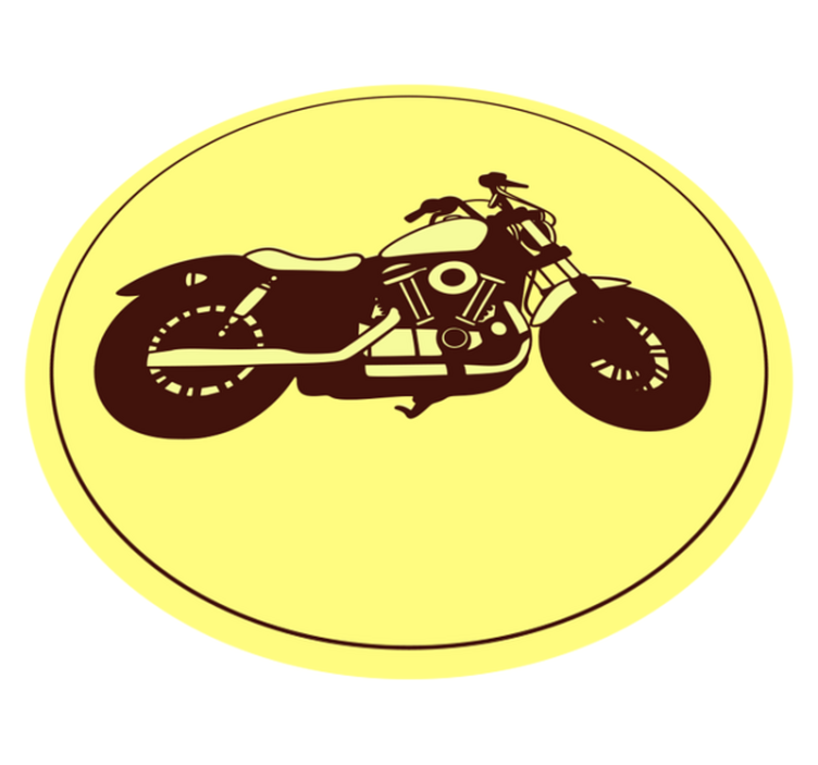 Fancy motorsykkel vintage teppe - Tenstickers