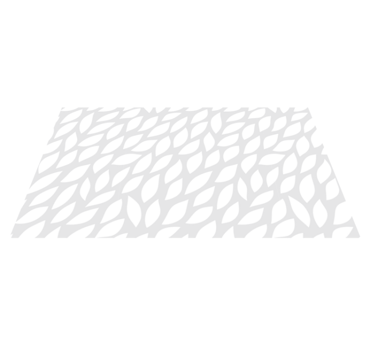 Hvitt bladmønster moderne teppe - Tenstickers