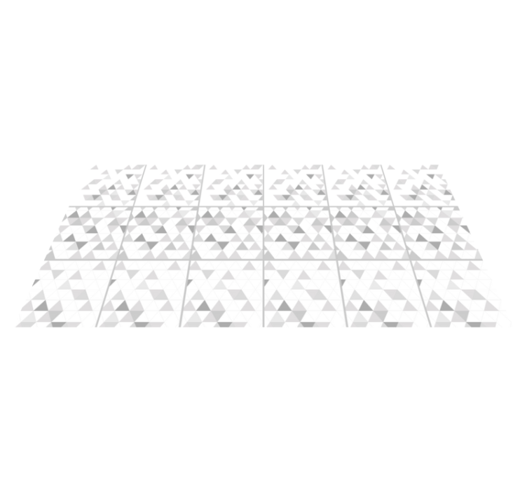 Trekantede grå motiver vinyl teppe geometrisk - Tenstickers