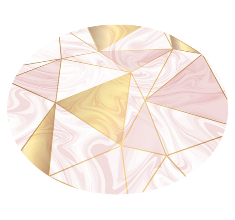 Geometrisk marmorkomposisjon vinyl teppe geometrisk - Tenstickers