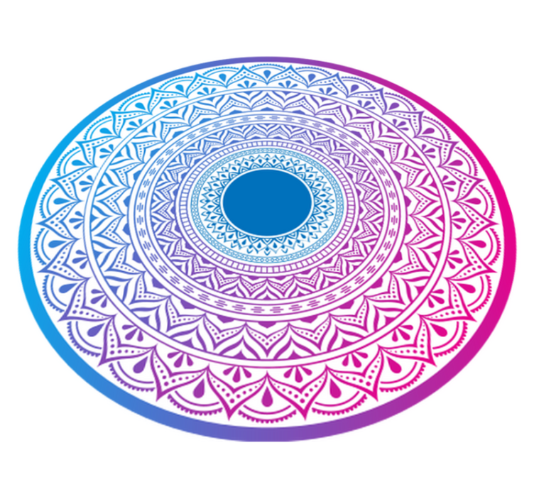 Mandala sirkulær array vinyl teppe mandala - Tenstickers
