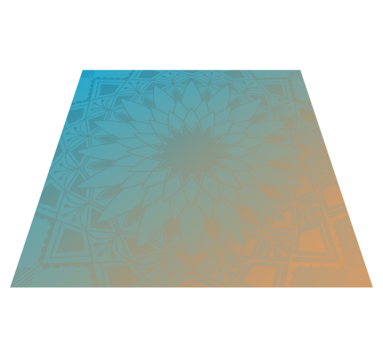 Mandala gradient vinyl teppe mandala - Tenstickers