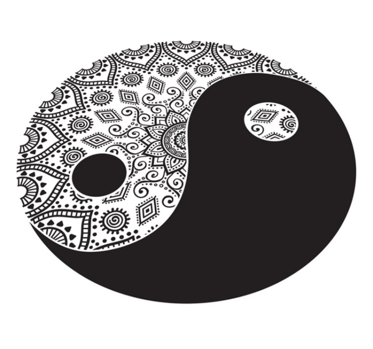 Mandala yin yang mandala vinylteppe - Tenstickers