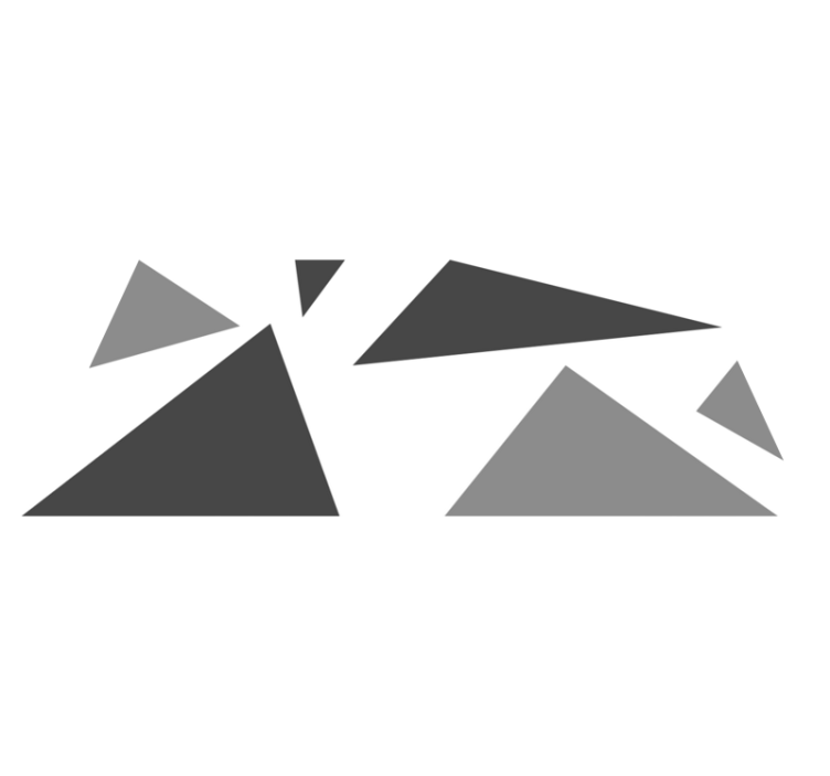 Grå trekant geometriske vinyl tepper - Tenstickers