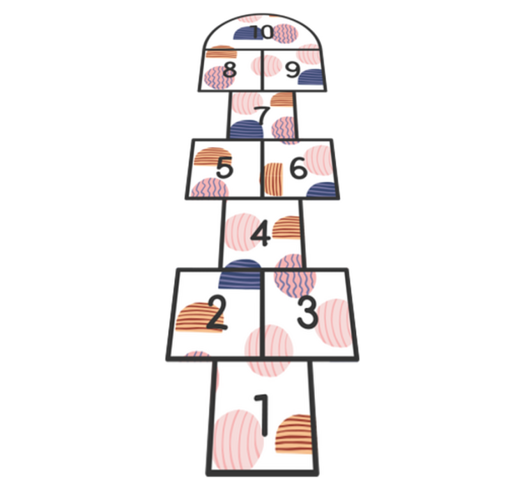 Sirkulært hoppe paradis vinylteppe - Tenstickers