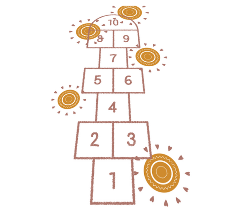 Nordisk hoppe paradis vinyl vinylteppe - Tenstickers