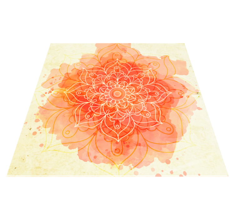 Lotus mandala design blomsterteppe - Tenstickers