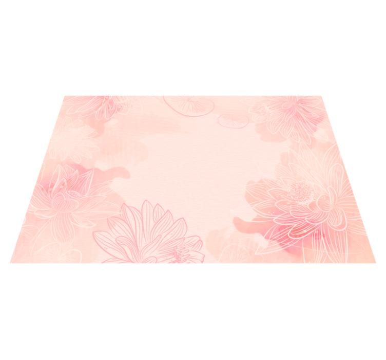 Floral ro vinyl teppe blomster og planter - Tenstickers
