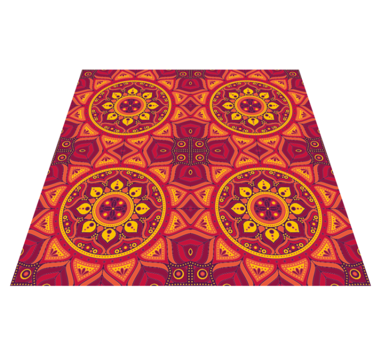 Mandala inspirert symmetri vinyl teppe mandala - Tenstickers