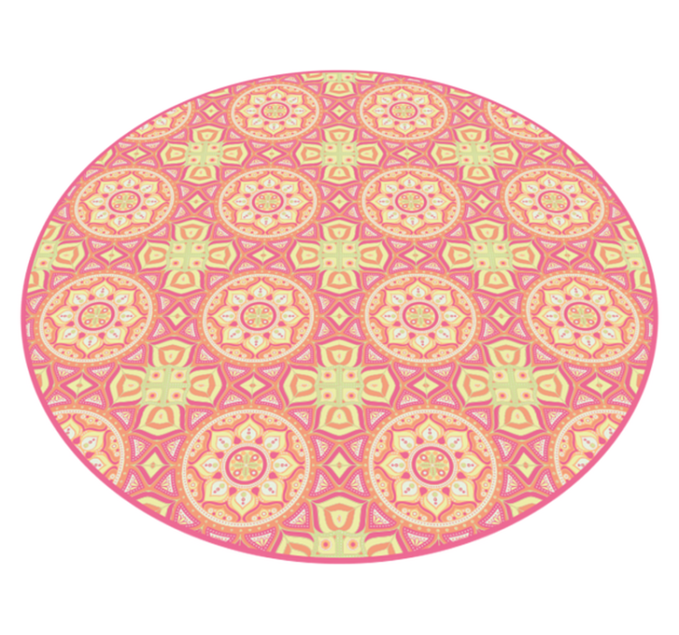 Mandala mønster sirkel vinyl teppe mandala - Tenstickers