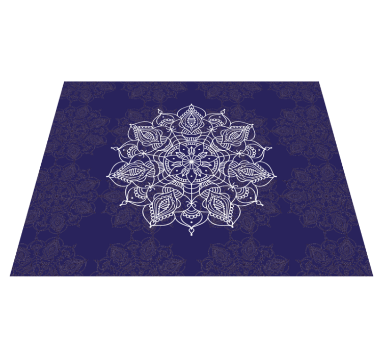 Mandala spirituelt lotus mandala vinylteppe - Tenstickers
