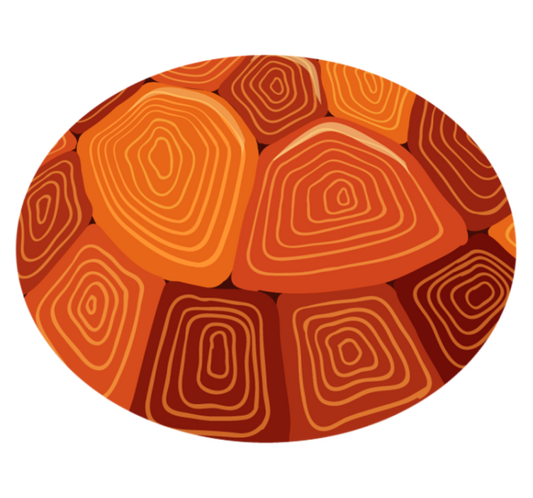 Turtle house print dyre print vinylteppe - Tenstickers