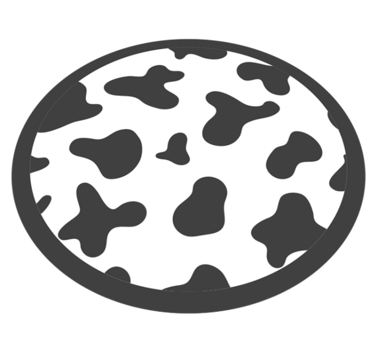 Svart og hvitt vinyltrykk i ku-trykk - Tenstickers