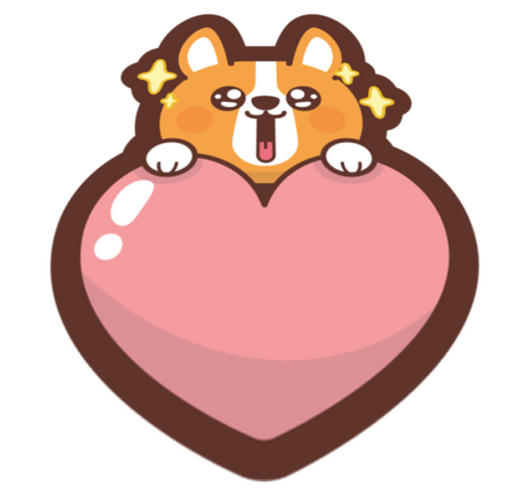 Anime hundedyr vinylteppe - Tenstickers