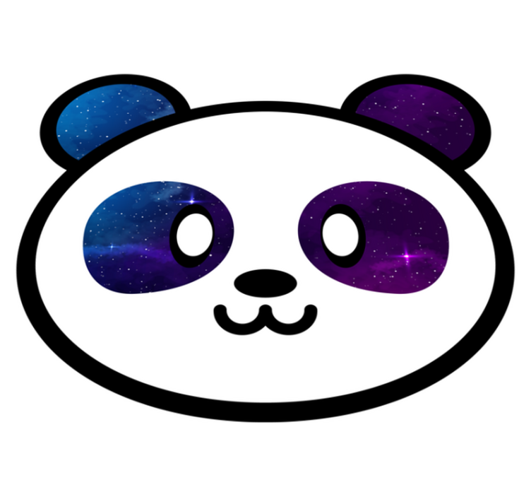 Anime galakse panda dyre vinyl teppe - Tenstickers