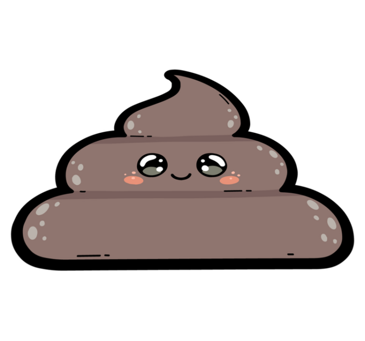 Anime poo emoji ungdoms vinyl teppe - Tenstickers