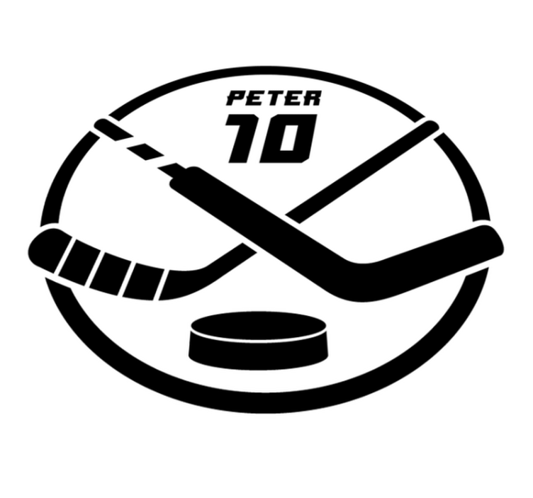 Personlig ishockey tekstmatte - Tenstickers