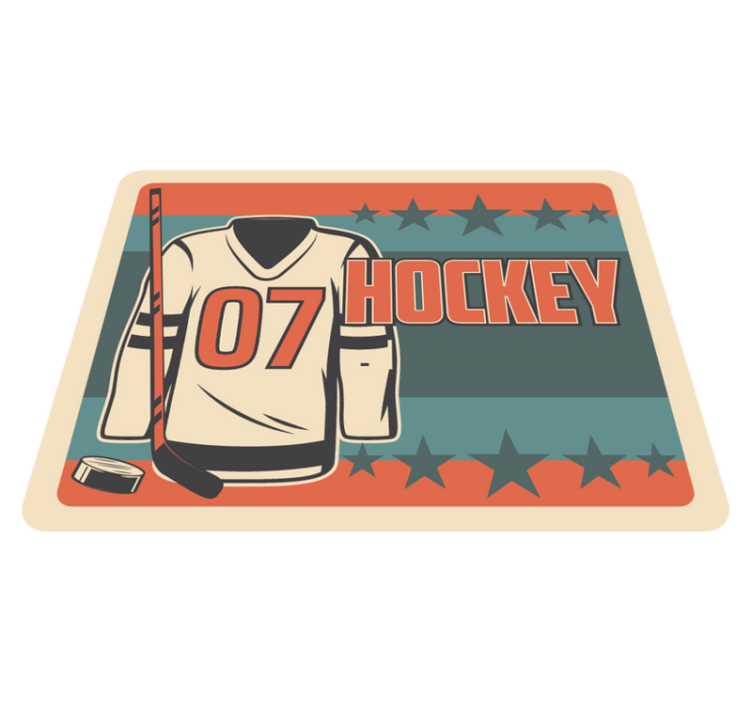 Ishockey med spillere og stjernematte - Tenstickers