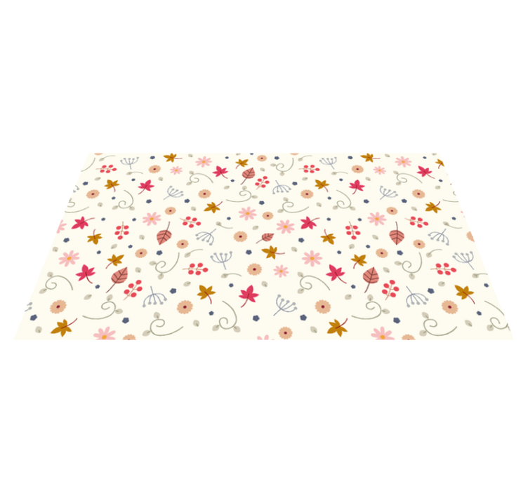 Polka dot forlater blomsterteppe - Tenstickers
