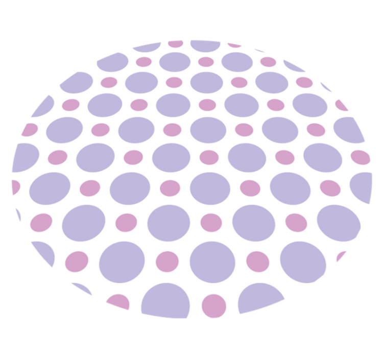 Sirkulært prikkmønster Vinyl teppe striper - Tenstickers