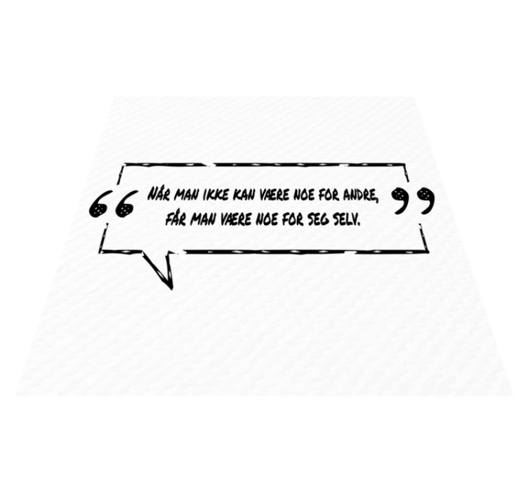 Norsk sitat være deg selv tilpasset vinyl teppe - Tenstickers