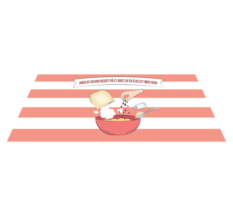 En god resept på et godt liv sitat vinylteppe - Tenstickers