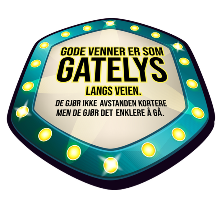 Norsk sitat gode venner tilpasset vinyl teppe - Tenstickers