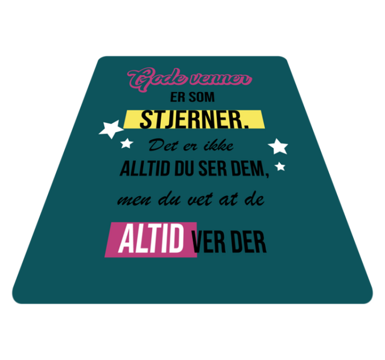 Gode venner er som stjerner vinyl teppe - Tenstickers