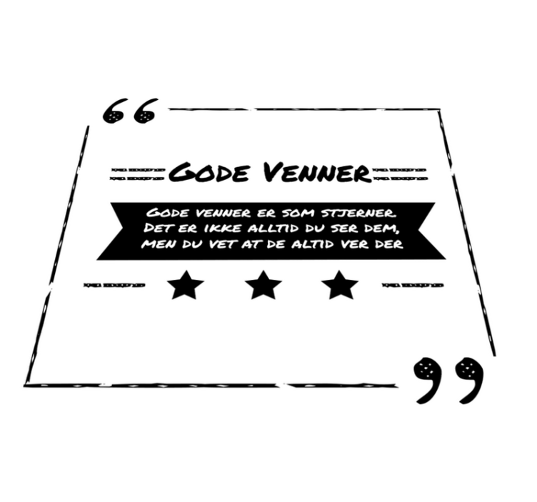 Norske sitatvenner er som stjerneteppe - Tenstickers