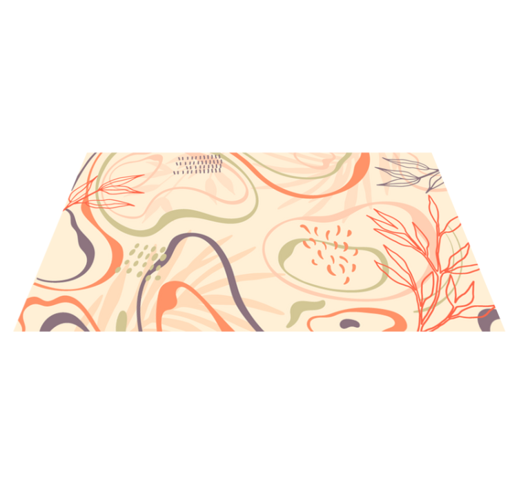 Abstrakte organiske former vinyl teppe natur - Tenstickers