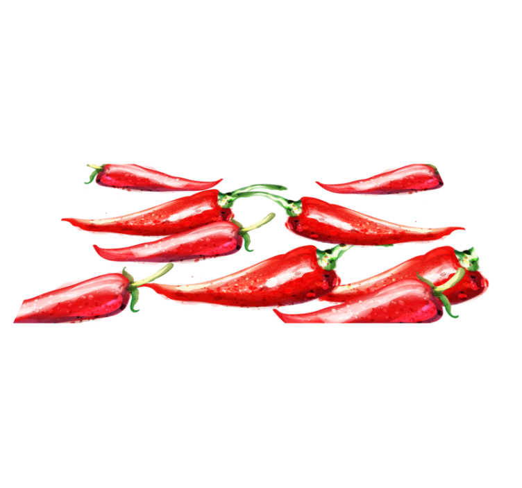 Vinyl teppe kjøkken med chilipaprika design - Tenstickers