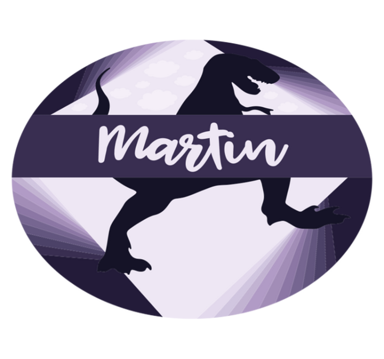 Personlig kult dinosaur vinylteppe - Tenstickers