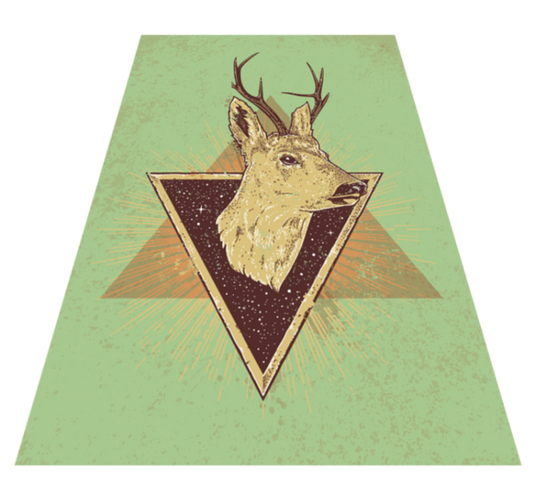Trekant stag animal vinyl løperteppe - Tenstickers