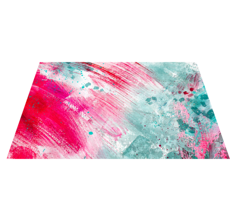 Fargerikt kunstnerisk mønster mosaikk vinyl teppe - Tenstickers