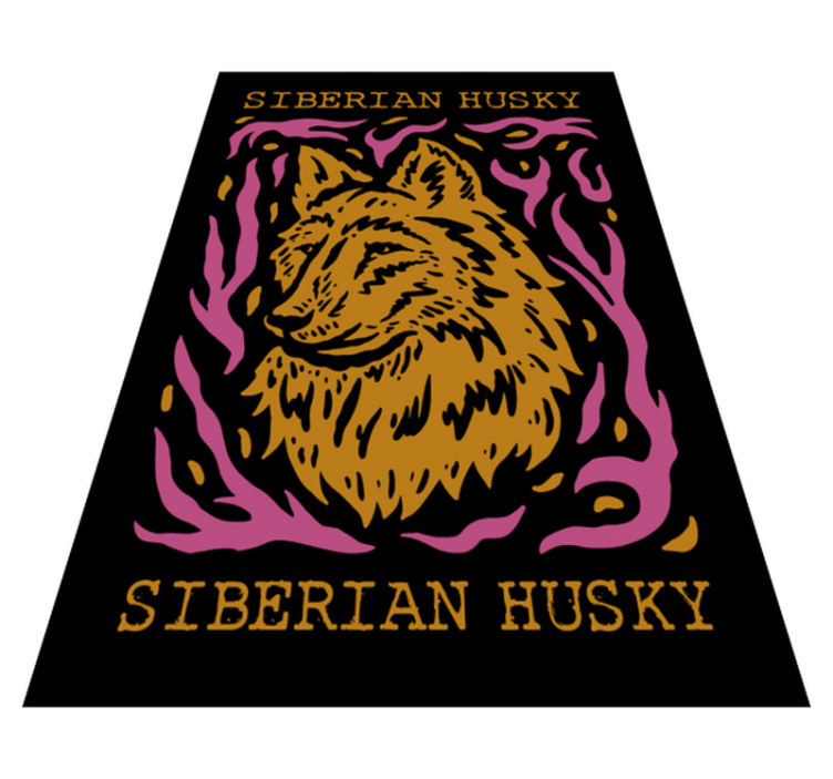 Ulv med navn personlig vinylmatte - Tenstickers