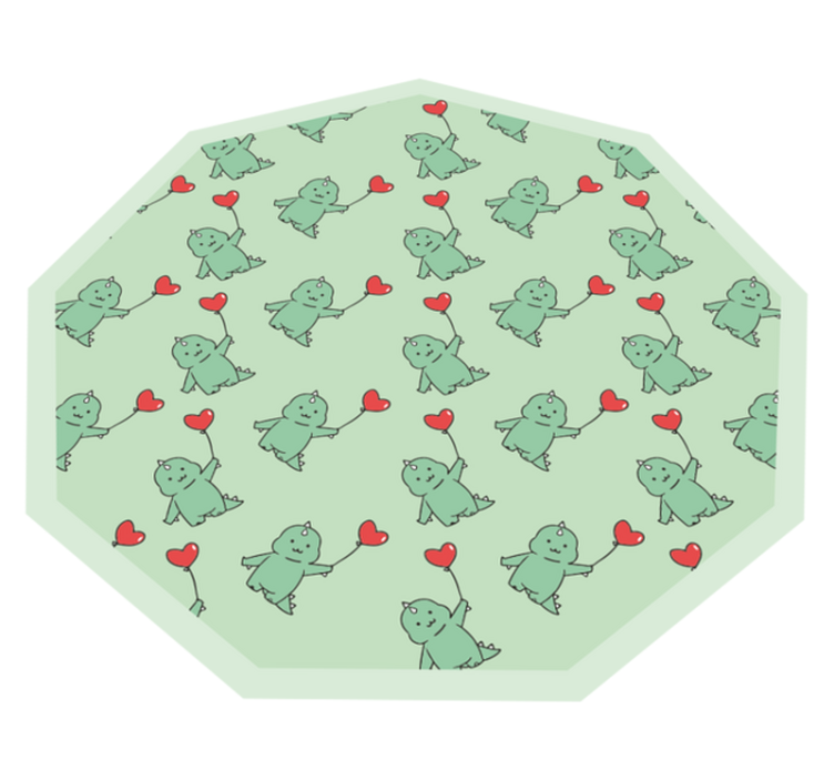 Dinosaur tegneserie holder ballong vinylteppe - Tenstickers