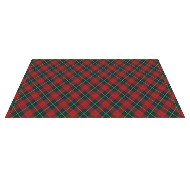 Skotsk tartan vintage vinyl teppe - Tenstickers
