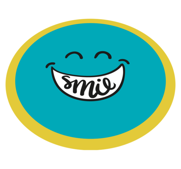 Motiverende smil sitat tilpasset vinyl teppe - Tenstickers