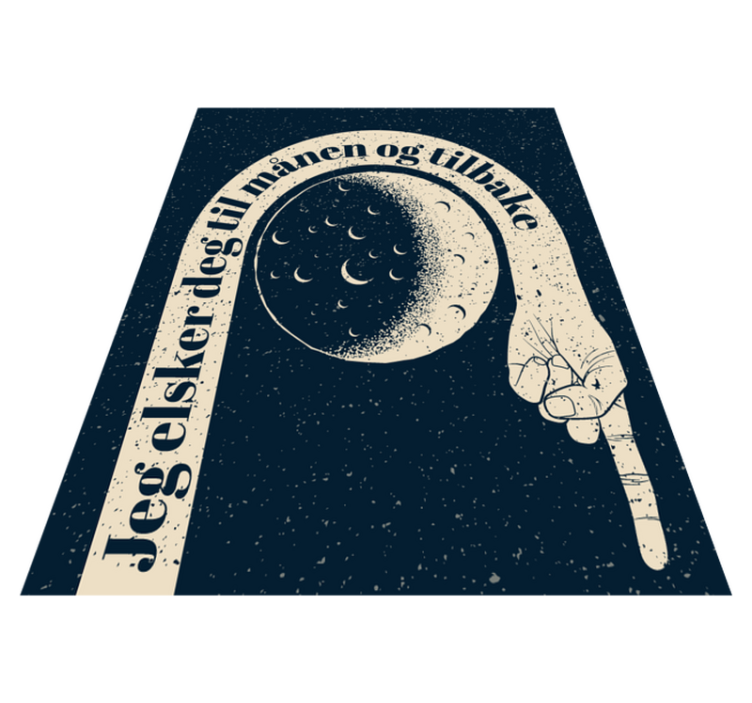 Jeg elsker deg til månen sitat tilpasset vinyl teppe - Tenstickers